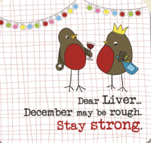 Xmas Coaster - Liver stay strong