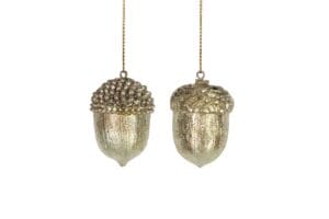 Resin Dec 4cm - Gold Acorn, 2as