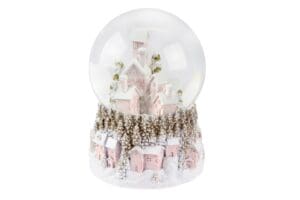Resin Snow Globe 16cm - Pastel LED Village