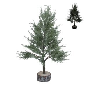 Tree 56cm - Conifer w LED Lights/Log Base