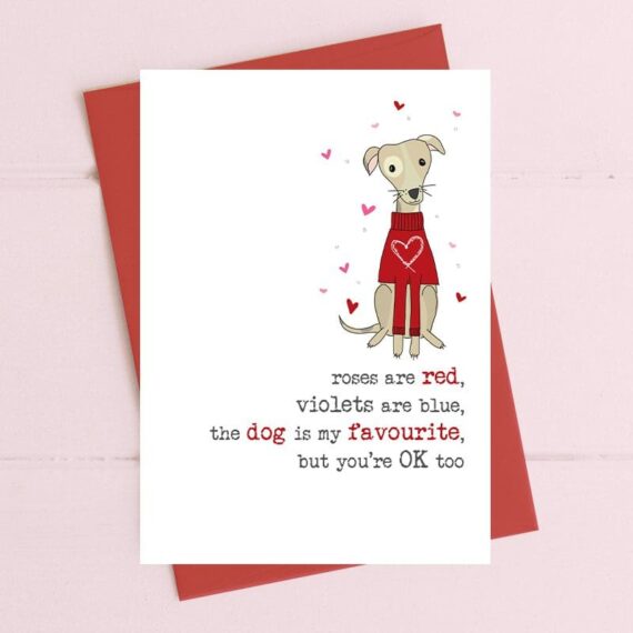 Roses are red.. I like the dog best, but you're OK too
