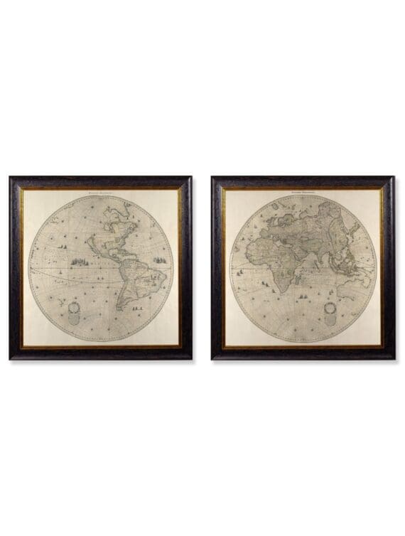 c.1660 Map of the World in Two Hemispheres
