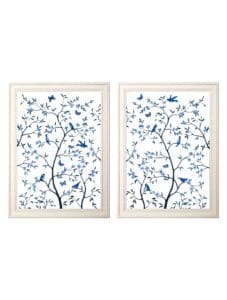 Tree of Life Blue & White Set of 2
