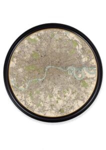 c.1905 Map of London - Round Frame