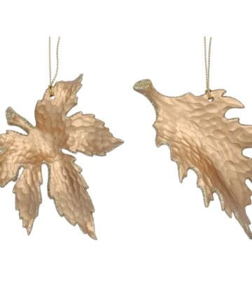 Acrylic Dec 12cm - Gold Leaf, 2as