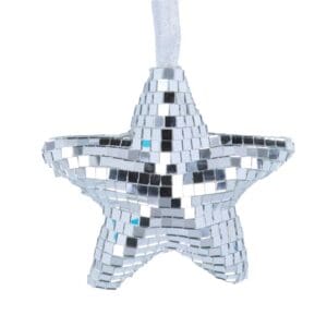 Acrylic Dec 12cm - Silver Mirror Star