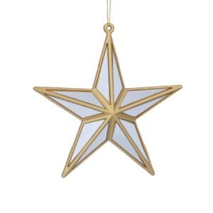 Acrylic Dec 12.5cm - Gold 5-Point Mirror Star