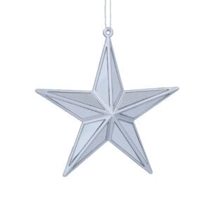Acrylic Dec 12cm - Silver 5-Point Mirror Star