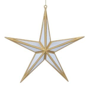 Acrylic Dec 28.5cm - Gold 5-Point Mirror Star
