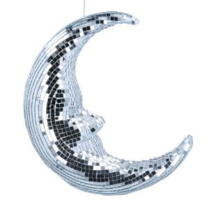Polyfoam Dec 25cm - Silver Mirror Moon