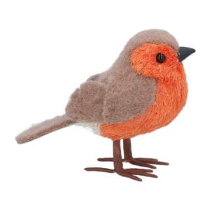 Bristle Orn 13cm - Faux Fur Robin