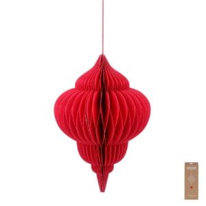 Paper Dec 30cm - Red Honeycomb Ogee
