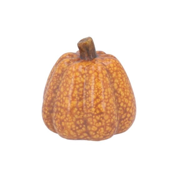 Ceramic Ornament 9cm - Ochre Speckle Pumpkin