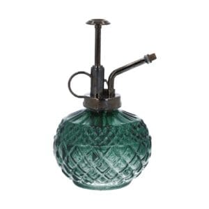 Crystal Cut Glass Mister - Dark Green