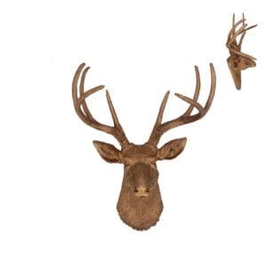 Resin Wall Plaque 59cm - Gold Stag