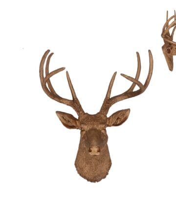 Resin Wall Plaque 59cm - Gold Stag