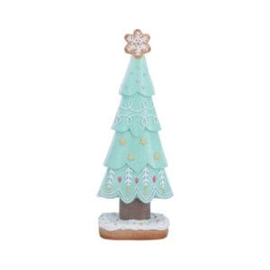 Resin Orn 32cm - Pastel Green Gingerbread Tree