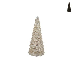 Glass Orn 21cm - Gold LED Tree
