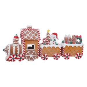 Claydough Orn 14cm - Gingerbread Train