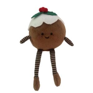 Fabric Orn 30cm - Christmas Pudding Man Shelf Sitter
