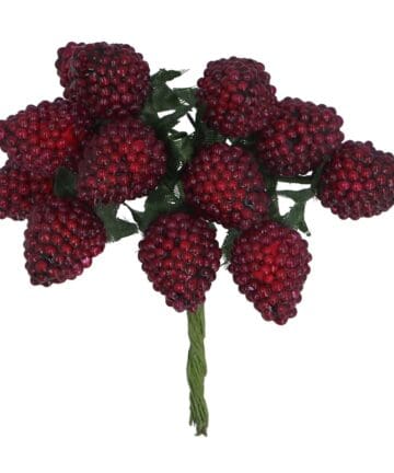Pick 10cm - Dark Red Raspberry Bunch