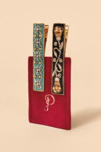 Ribbon & Vine Nrw Jew Bar Hairclips - Turq/Char