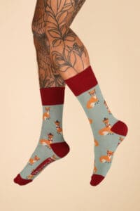 Esteemed Fox Men's Socks- Ice