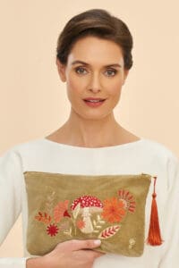 Tranquil Toadstool - Sage - Zip Pouch