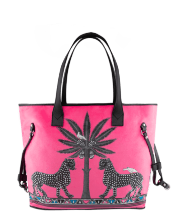 Velvet Tote Gattopardo Pink