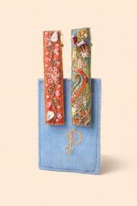 Tangerine Floral Vines/Teal Festival