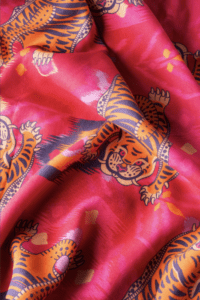 Ikat Tigers Beach Cover Up - Fuchsia