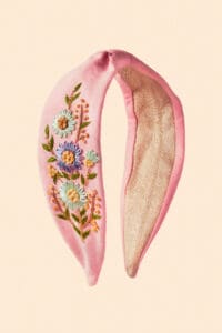 Perfect Posie Embroidered Headband- Petal