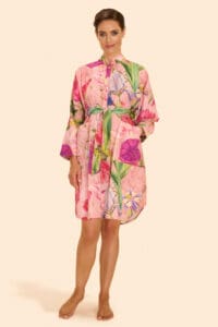 Floral Study Oversized Shirt Dress - Petal