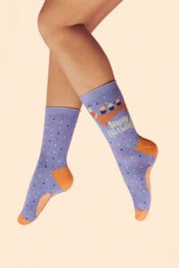 Pup-Cake Birthday Party Ankle Socks - Lilac