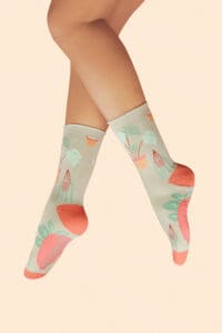 Thriving House Plants Ankle Socks - Coconut