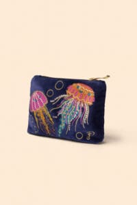 Jolly Jellies Velvet Mini Pouch - Navy