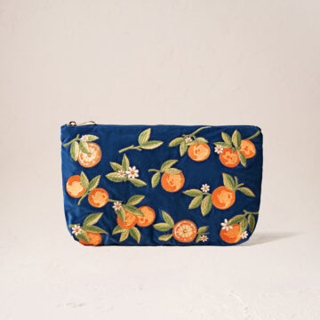 Cobalt Velvet Everyday Pouch