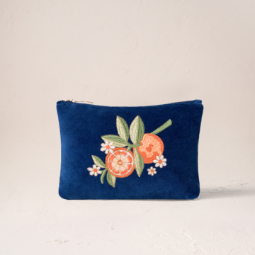 Cobalt Velvet Mini Pouch