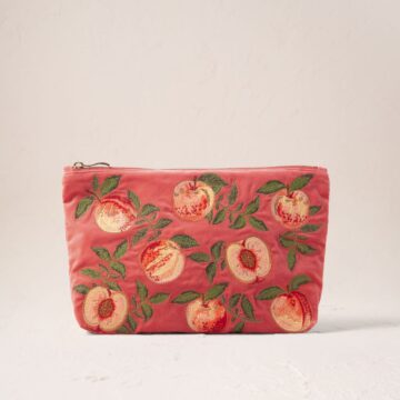 Spiced Coral Velvet Everyday Pouch