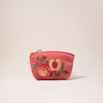 Spiced Coral Velvet Coin Purse