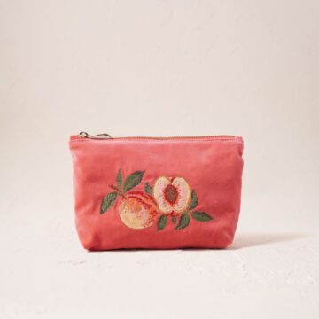 Spiced Coral Velvet Mini Pouch